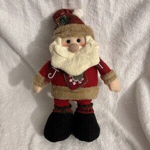 14” Tall Standing Santa Claus Plush Papa Noel Christmas Season Joy - Very Sturdy